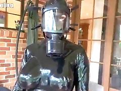 Spandex Alien Testing Gas Masks